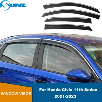 Защитное стекло Для Honda Civic 11th Седан Touring 2021 2022 2023 Оконный Козырек Маркизы Защита От Дождя Дефлекторные Укрытия Для Укладки Автомобилей