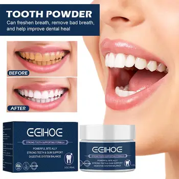 Зубной порошок Fortbite Зубная паста Fortbite, Реминерализующая для Здоровых Зубов и Десен, Порошок для отбеливания зубов, Удаление пятен Q0T9