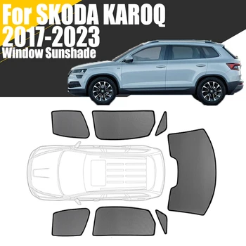 Изготовленный на заказ магнитный солнцезащитный козырек на окно автомобиля для Skoda Karoq 2017-2023 Шторная Сетка Передняя рамка лобового стекла Шторная
