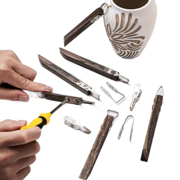 Инструмент для ремонта керамики, нож, скребок для глины, инструмент для ремонта текстурных колец, нож, скребок для керамики, инструменты из полимерной глины, инструменты для рукоделия