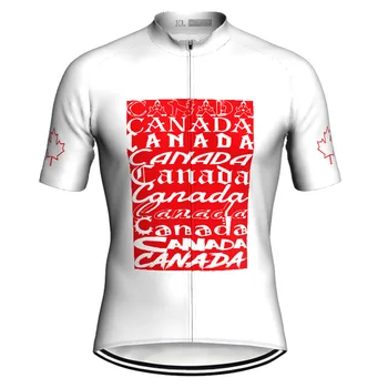 Канадские белые Велосипедные куртки с короткими рукавами, Велосипедная одежда, MTB, Летняя велосипедная майка, Спортивный топ, Race Ropa Ciclismo, рубашка от пота