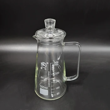 Конический стакан SHUNIU со стеклянной ручкой, вместимость 125 мл/250 мл/ 500 мл, стакан треугольной формы