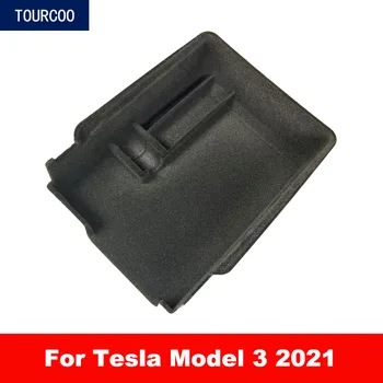 Коробка для хранения подлокотника Центральной консоли салона автомобиля для Tesla Model 3 2021, Аксессуары для модификации автомобиля