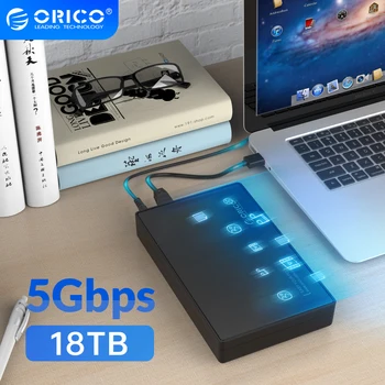 Корпус жесткого диска ORICO 3,5 дюйма с поддержкой USB 3,0 5 Гбит/с на SATA UASP-накопители, предназначенные для ноутбуков, настольных ПК, Корпус жесткого диска