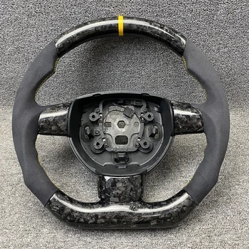 Куатомизированное Кованое Спортивное Рулевое колесо из Углеродного Волокна С Заменой Кожи Алькантара Для Ford Focus 2013-2014