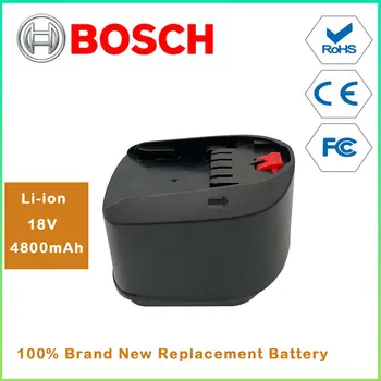 Литий-ионный аккумулятор для инструментов Bosch 18V 4,8AH 6,8AH 9,8AH PBA PSB PSR PST Bosch для дома, сада (только TypC) AL1810CV AL1815CV