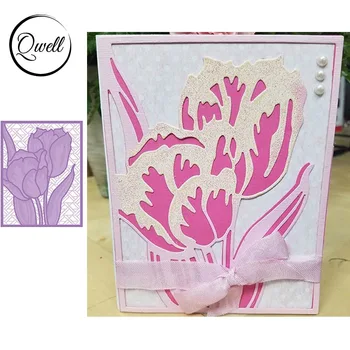 Металлические режущие штампы QWELL Flower для скрапбукинга и изготовления открыток, ремесло для тиснения бумаги, новинка 2020 г.