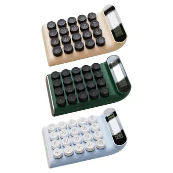 Механический переключатель калькулятора Автоматический переход в режим сна Ретро Круглые кнопочные клавиши Простая линия Прочный Базовый офисный калькулятор с 10-значным дисплеем