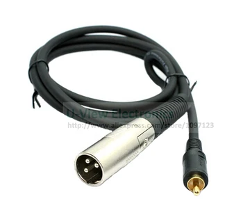 Микрофон XLR 3Pin штекерный разъем RCA штекер для динамика Микрофонный штекер Аудио удлинитель кабеля около 1,5 м/Бесплатная доставка/1ШТ