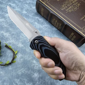 Мини-складной нож Boker EDC с ручкой Mikata для Самообороны, Спасения на открытом Воздухе, Охоты, Карманные Режущие Инструменты