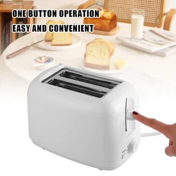Мини-электрический тостер с автоматическим выдвижением 2 ломтиков со съемным поддоном для крошек Машина для выпечки Хлеба для Завтрака Кухонная Техника
