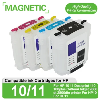 Многоразовые чернильные картриджи, совместимые для HP 10 11 Designjet 110 100plus C4844A Струйный принтер 2800dt 2800dtn для HP 10 Для HP 11