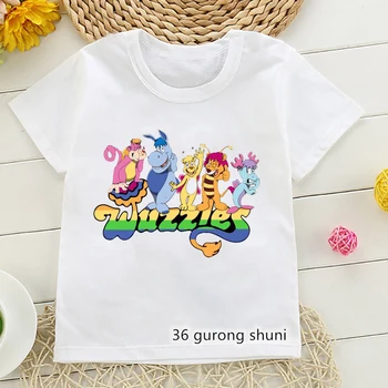 Модная детская футболка Cute Wuzzles, футболки для мальчиков с мультяшным принтом 