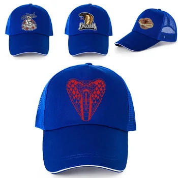 Модные бейсбольные кепки с сеткой Кобры для мужчин и женщин, Летние дышащие бейсболки Snapback, спортивные кепки для дальнобойщиков, Дропшиппинг
