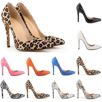 Модные женские туфли-лодочки для офиса и карьеры, пикантные вечерние туфли на тонком высоком каблуке с острым носком из искусственной кожи 11 см, zapatos de mujer без застежки, размер 35-42