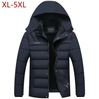 Мужская Зимняя куртка 2021 Года, Толстая Теплая шапка, Съемное пальто, простой подол, практичные парки, Ветрозащитная куртка от снега и холода, Большой размер 5XL