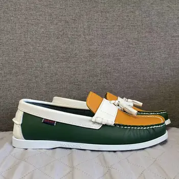 Мужская аутентичная обувь для доков Sebago - Премиальная кожаная обувь для лодок со шнуровкой с острым носком AC062