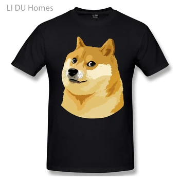 Мужская одежда LIDU, футболка Dogecoin, модная футболка Doge с коротким рукавом