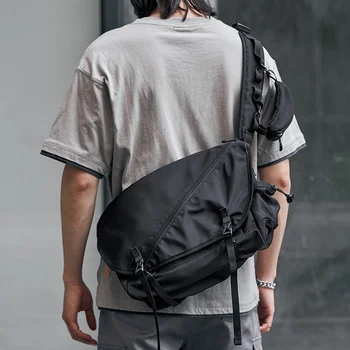 Мужская сумка через плечо в Японском Корейском стиле, Водонепроницаемая, Большой емкости, легкая, Спортивная, повседневная, Дорожная сумка-мессенджер, слинг-сумка