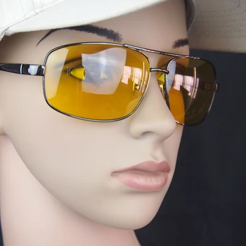 Мужские солнцезащитные очки для водителей автомобилей, очки ночного видения, желтые солнцезащитные очки с антибликовым покрытием, женские очки для вождения