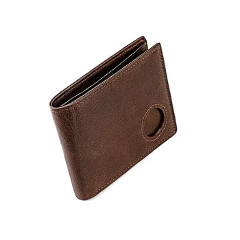 Мужской кожаный бумажник, антимагнитный дизайн, защита от кражи RFID, кошелек с прорезью для отслеживания положения