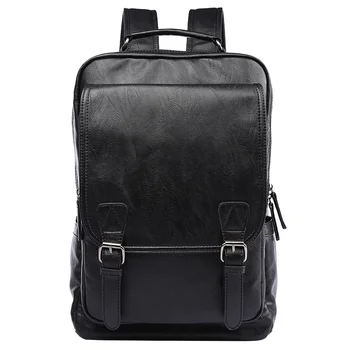 Мужской кожаный рюкзак премиум-класса в деловом стиле большой емкости для повседневных поездок на работу Mochila 15,6-дюймовый кожаный винтажный рюкзак для ноутбука