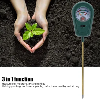 Набор тестеров почвы 3 в 1 Многофункциональный измеритель PH плодородия и влажности для посадки в теплице, на садовой ферме, в помещении и на открытом воздухе