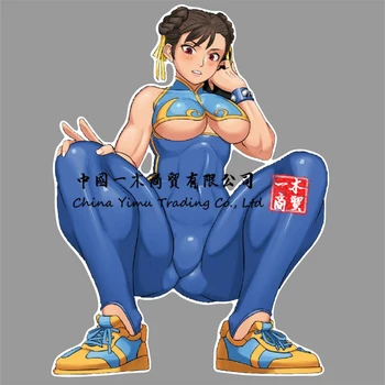 Наклейка на заднее лобовое стекло Chun Li Street Fighter Ecchi Hentai Decal Сексуальная аниме Девушка