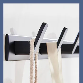 Настенная вешалка для ванной комнаты 2 способа Установки Настенные крючки Для одежды Держатель для полотенец Экономия пространства Однорядные крючки Кухонные принадлежности