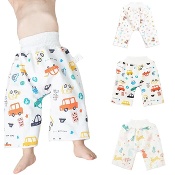 Непромокаемая одежда для малышей, штаны-подгузники для приучения к горшку, удобные штаны-подгузники для ночного сна для мальчиков и девочек
