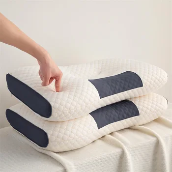 Новая 3D разделительная подушка для СПА-массажа, помогающая уснуть и защищающая шею, вязаная хлопчатобумажная подушка, постельное белье