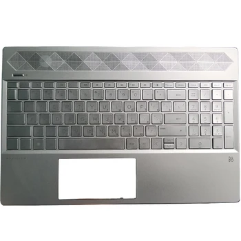 Новая Клавиатура для ноутбука на русском/RU-языке С Подставкой для рук, Верхняя крышка Для HP Pavilion 15-CW 15-CS TPN-Q208 TPN-Q210 Серебристого Цвета Без подсветки
