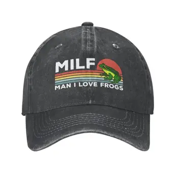 Новая Модная бейсболка Унисекс из Хлопка Milf Man I Love Frogs для Взрослых, Регулируемая шляпа для папы, Мужская женская Уличная