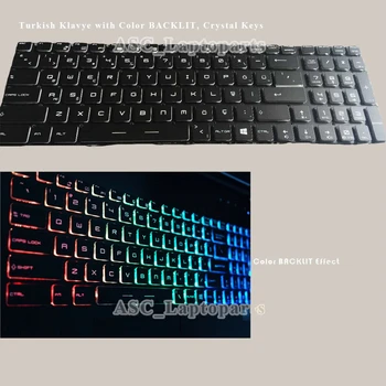 Новая Турецкая клавиатура Klavye Для MSI GE72 2QL Apache GE72 6QC GE72 2QE Apache GE72VR 6RF Apache Pro с цветной подсветкой, кристально черный