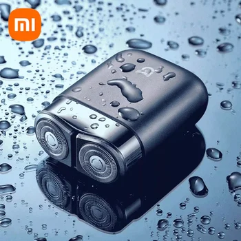 Новая электробритва Xiaomi Mijia S600 Mini, Портативная мужская бритва, Бесщеточный двигатель, Керамическая режущая головка, натуральная кожа, чехол
