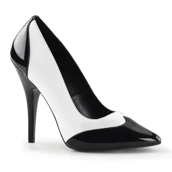 Новые весенне-осенние повседневные женские туфли на высоком тонком каблуке 13 см, водонепроницаемые слипоны из лакированной кожи, Модная женская обувь для вечеринок