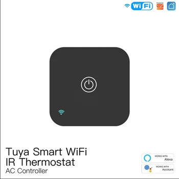 Новый Wifi ИК-Термостат Контроллер переменного Тока Сенсорная Кнопка Smart Life Tuya APP Беспроводной Датчик Температуры Влажности Голос