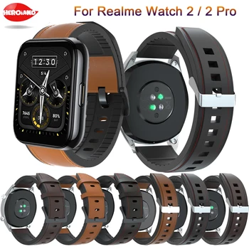 Новый Классический Силиконовый Кожаный Ремешок Для Realme Watch 2 pro Smart Watch, Браслет На Запястье Для Realme Watch S/pro, Ремешок Для часов Correa