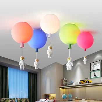 Новый красочный светильник для спальни с воздушным шаром Астронавта, простой и персонализированный Современный креативный светодиодный потолочный светильник для детской комнаты