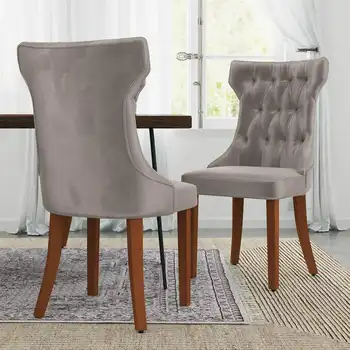 Обеденный стул с хохолком Clairborne, набор из 2 предметов, темно-серый
