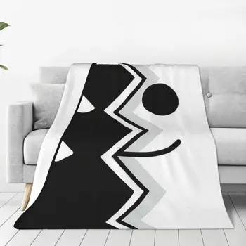 Одеяла для видеоигр Angry Geometry Dash, Фланелевое всесезонное Портативное ультрамягкое покрывало для дивана, Офисное Покрывало