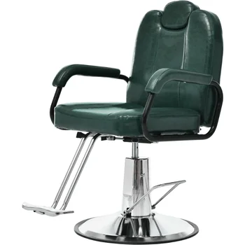 Откидывающееся парикмахерское кресло Uxe с сверхмощным насосом для оборудования салона красоты Tatoo Spa из темно-зеленого металла [на складе в США]