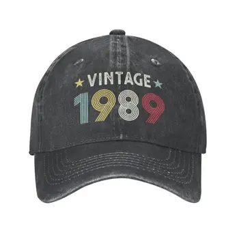 Персонализированная Хлопчатобумажная Винтажная бейсболка 1989 года, подарок на день рождения, Кепка для мужчин и женщин, Регулируемая Спортивная шляпа для папы