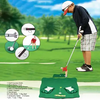 Пластиковый Игровой набор для мини-гольфа для детей, развивающая игрушка для родителей и детей в помещении