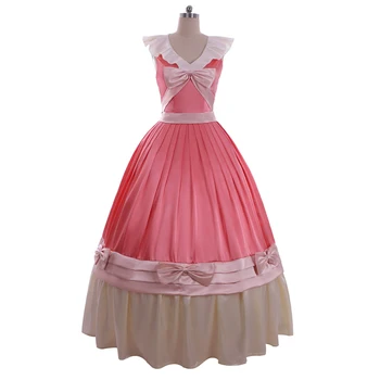 Платье принцессы Викторианской эпохи, Современная юбка, платье Королевы, Костюм Розовой Принцессы, Розовое платье Лолиты, Многослойный Праздничный костюм, Бальное платье