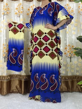 Платья и шарф с принтом дашики в африканском стиле для женщин Цветочный Дизайн Летние Платья с коротким рукавом в нигерийском стиле Vestidos Africaine Femme