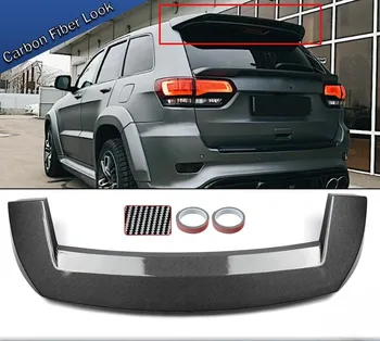 Подходит для Jeep Grand Cherokee 2013-2021, Карбоновый вид, задняя кромка Багажника, спойлер на Крыло