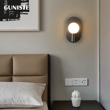 Полностью медный настенный светильник с изголовьем кровати в спальне современный простой свет роскошная лестница художественный дизайнерский кабинет гостиная фон настенный светильник