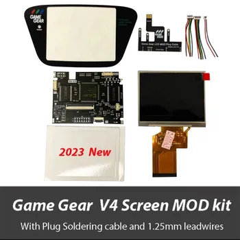 Полноэкранные Комплекты OGS IPS V4 LCD для SEGA Game Gear Высокой Яркости Освещения V4 ЖК-экран с Подсветкой с VGA для Игр SEGA GG