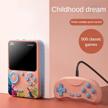 Портативная игровая консоль G5 500 В 1 Классическая Игра С Цветным Экраном В стиле Ретро, Детская Ностальгическая Игрушка, Ослепительно Подходящая По Цвету Портативная